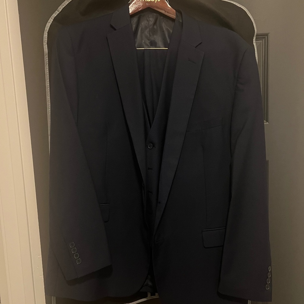Carlo Lusso - Solid Navy Blue - Three Piece Suit